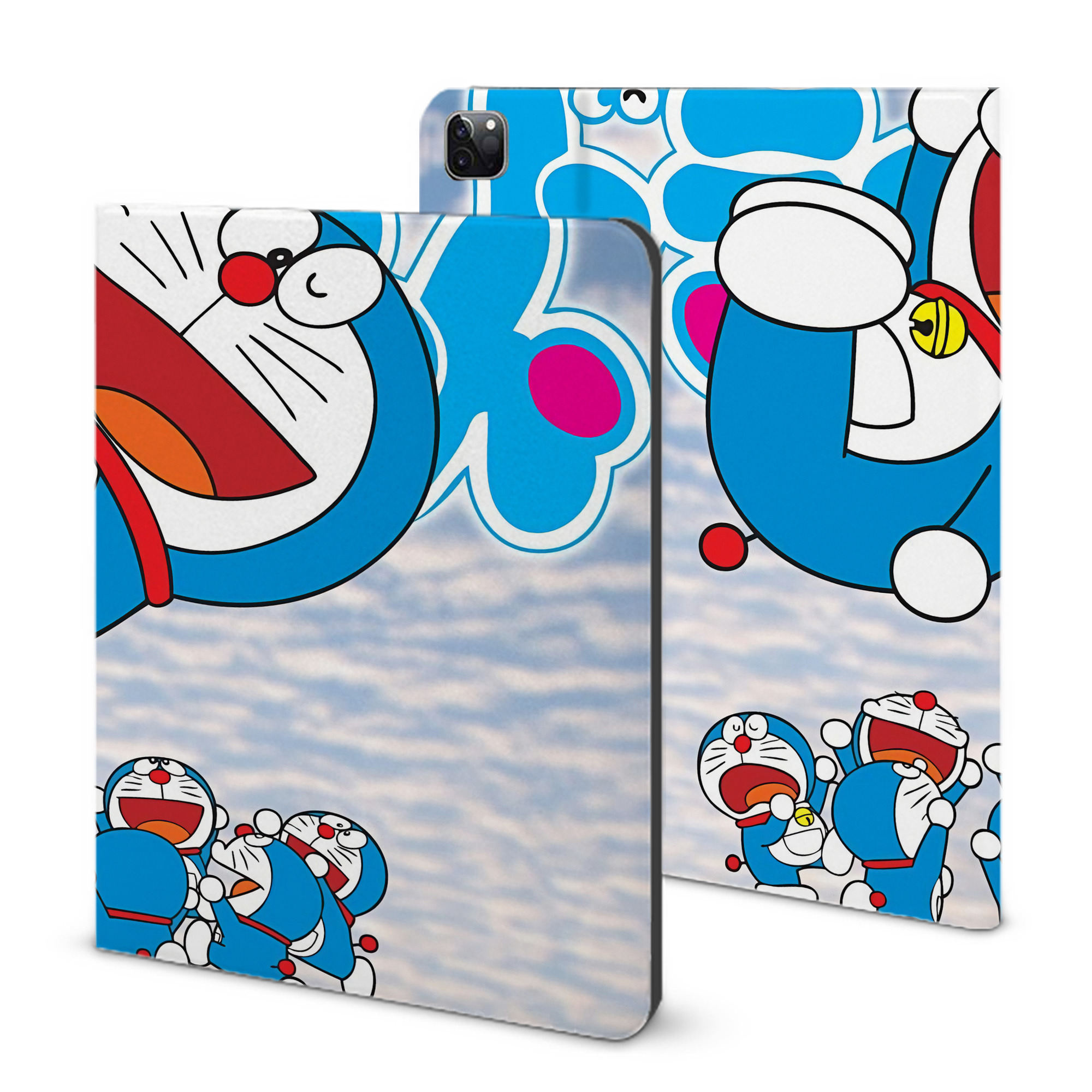 （画像用） ドラえもん Doraemon IPad ケース ブック型 PUレザー TPU 耐衝撃 軽量 薄型 ペン収納なし 全面保護 IPad 各モデル対応